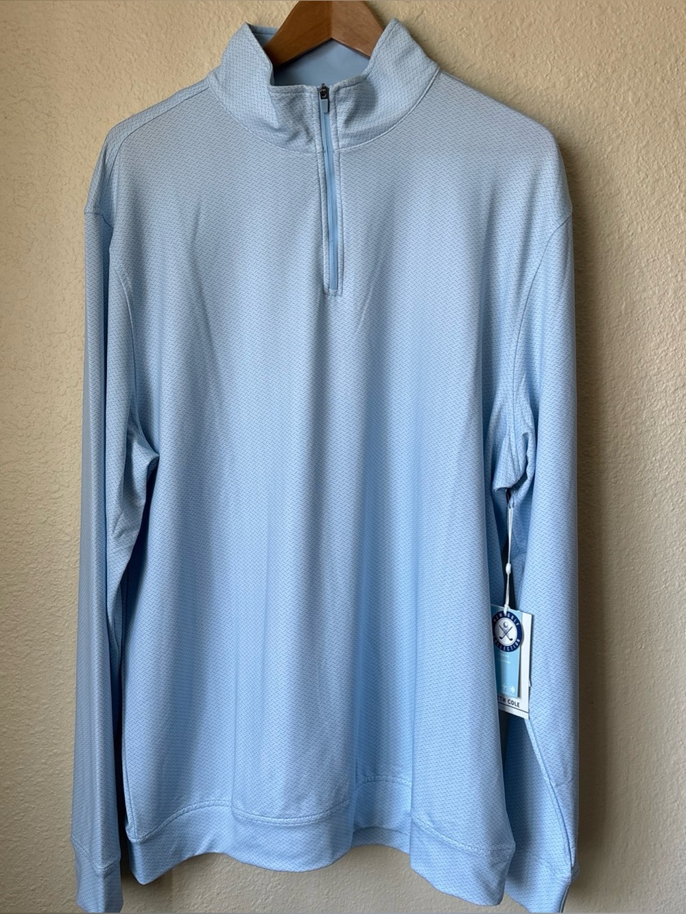 Kenneth Cole Golf Light Blue Quarter-Zip Performance Pullover